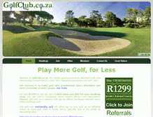 Tablet Screenshot of golfclub.co.za